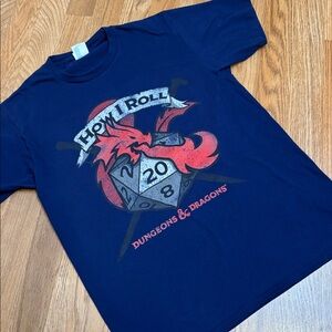 Vintage 1980/1990’s Port & Company navy Dungeons & Dragons t-shirt. Size M.